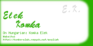 elek komka business card